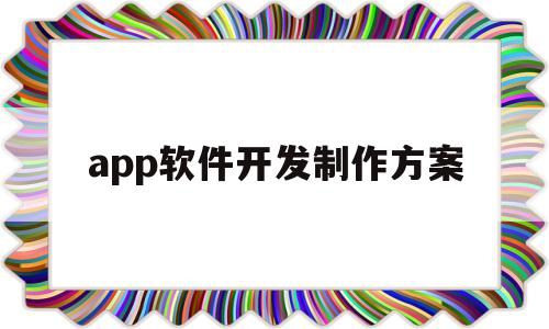 app軟件開發(fā)制作方案(app軟件開發(fā)制作方案怎么做)